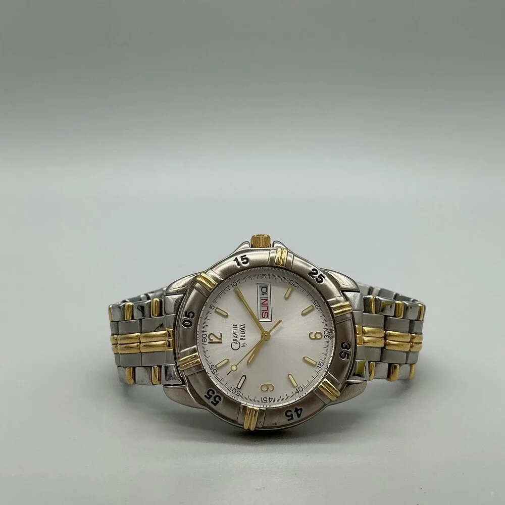Caravelle By Bulova Mens Watch 37mm Two Tone 40C53 Non Running